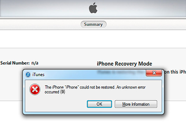 Ошибка 9 iPhone 5s довольно распространенная