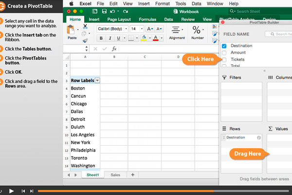 Excel для Mac