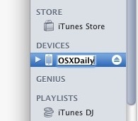 Change the iPhone Name through iTunes