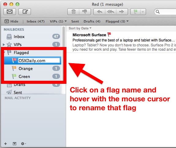 Rename Mail Flags in Mac OS X