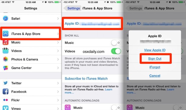 How to Change an Apple ID in iOS