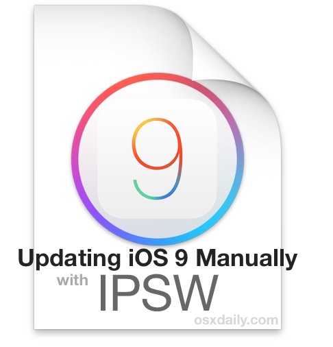 Update iOS 9 Manually with Firmware Files