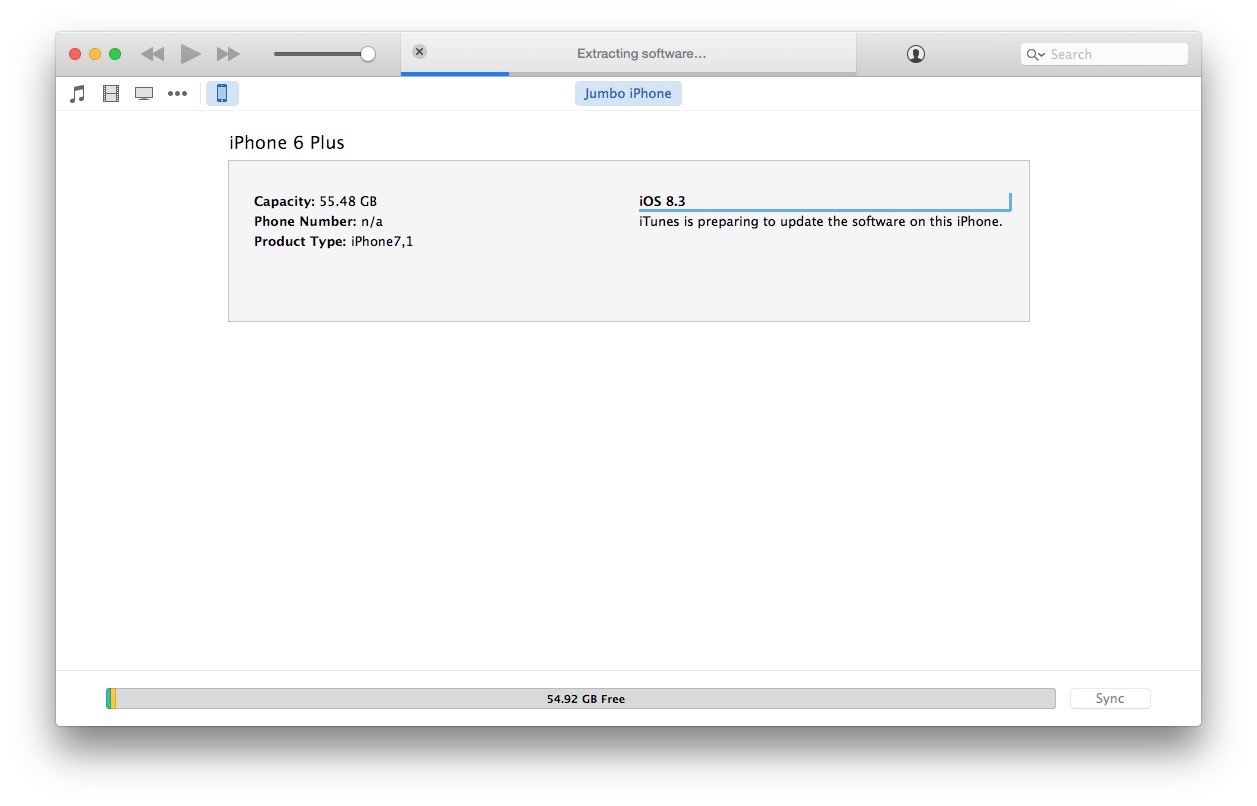 Updating to iOS 9 with firmware IPSW in iTunes