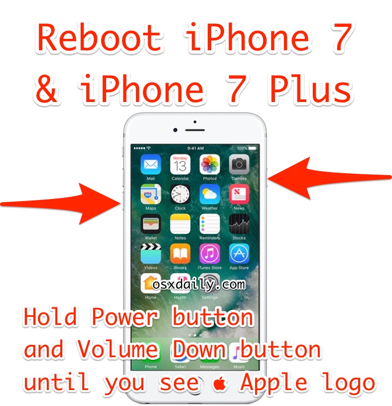 How to reboot iPhone 7 Plus