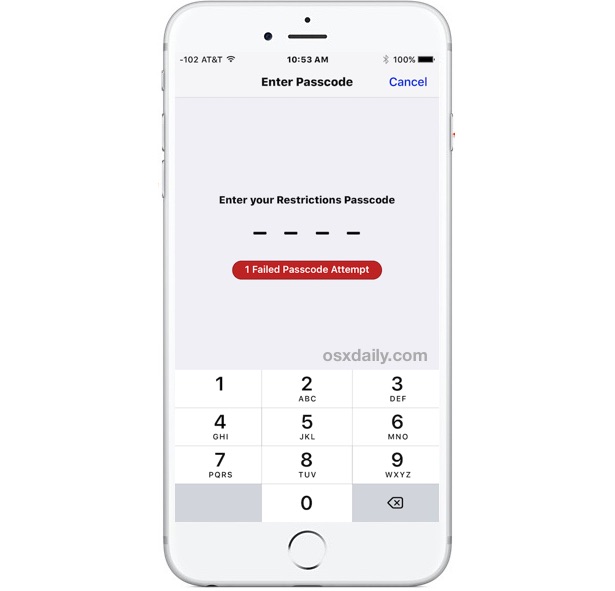 Reset Restrictions Passcode on iPhone and iPad
