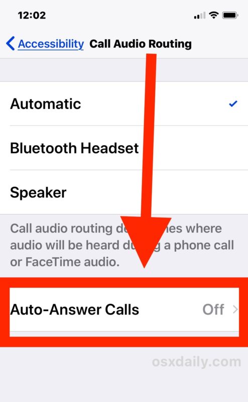 Enable automatically answer iPhone calls