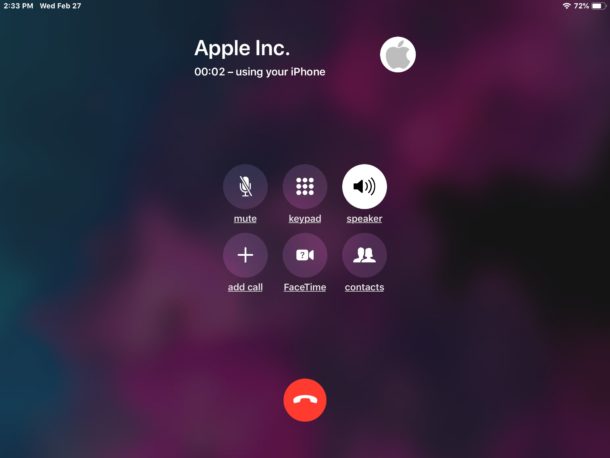 How to make a phone call from iPad