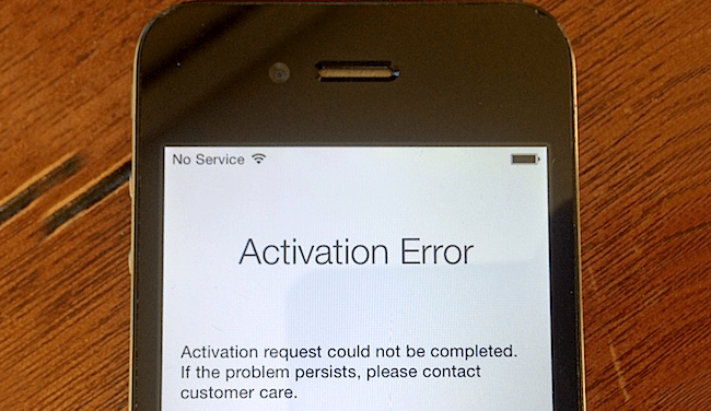 could not activate iphone