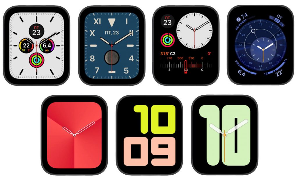 Новые циферблаты в Apple Watch 5