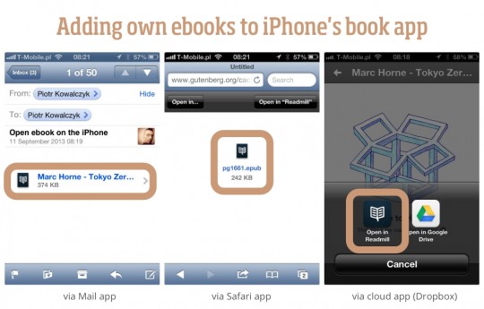 Adding own books to iPhone book app