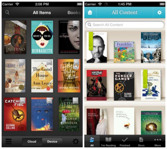Kindle vs Kobo apps for iPhone