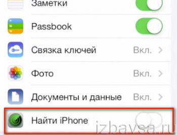 опция «Найти iPhone»