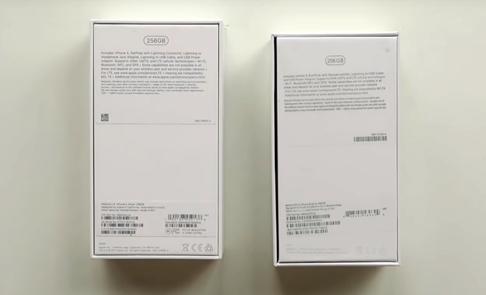 Копия iPhone X - наклейки на коробках
