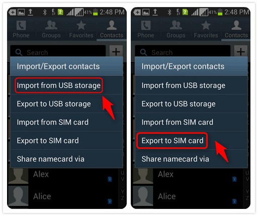 Importing iPhone contacts to sim card