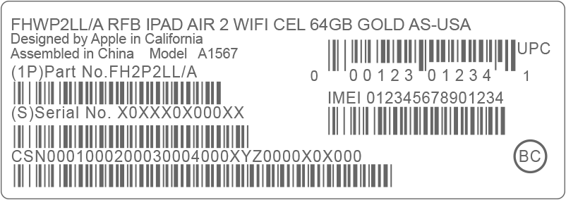 Find iPhone, iPad, or iPod serial number on the original packaging.