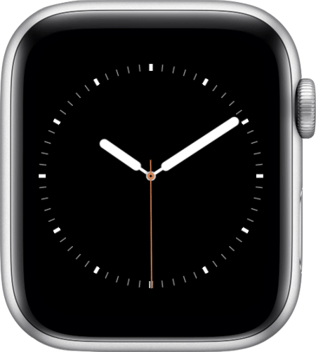 Смахивание вверх программы «Пункт управления» на циферблате Apple Watch.