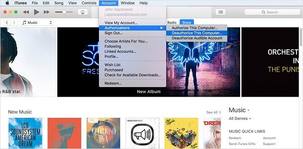 Как деавторизовать все компьютеры в itunes