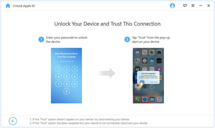 unlock your ios device and trust this connection