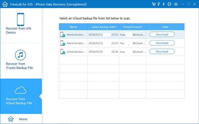 Fonelab восстановить Ipad с ICloud