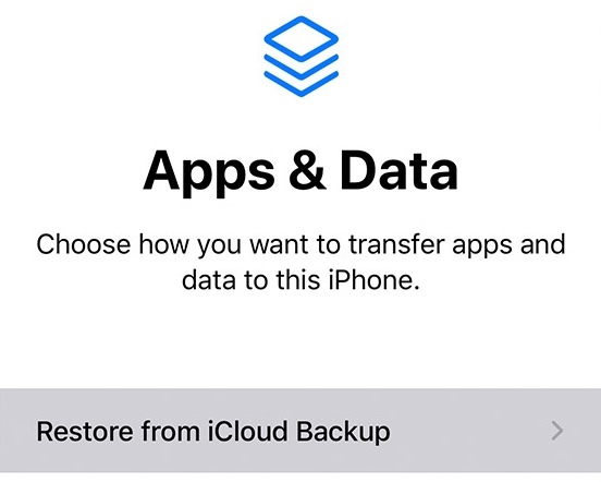 Восстановить iPhone из iCloud Backup