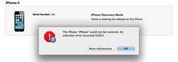 iTunes restore error